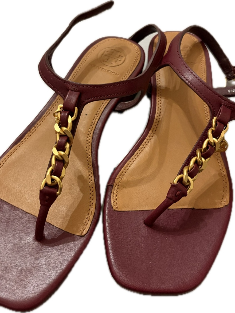 Tory Burch Claret Benton Thong Sandal